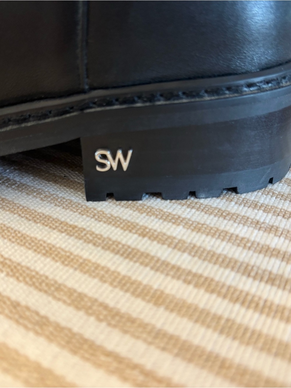 STUART WEITZMAN *Mismatched sizing Black Knee-High Leather Boots - Picture 6 of 10
